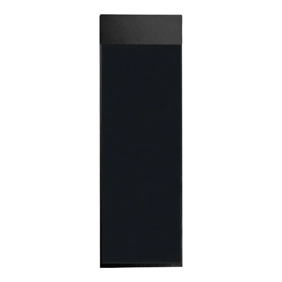 H. Risch Inc. Oakmont 4 1/4" x 14" Black Single View Hardback Magnetic Menu Board
