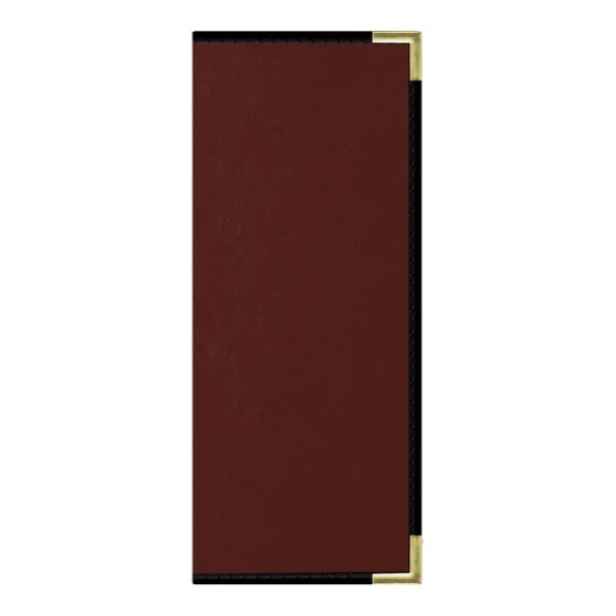 H. Risch, Inc. Oakmont 4 1/4" x 11" Wine 3 View Menu Cover