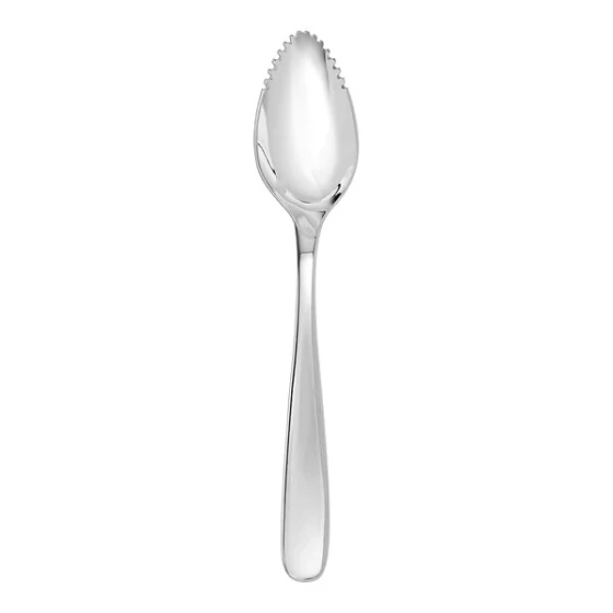 Zwiesel Fortessa Grand City 6 3/8" 18/10 Stainless Steel Extra Heavy Weight Grapefruit Spoon - 12/Case