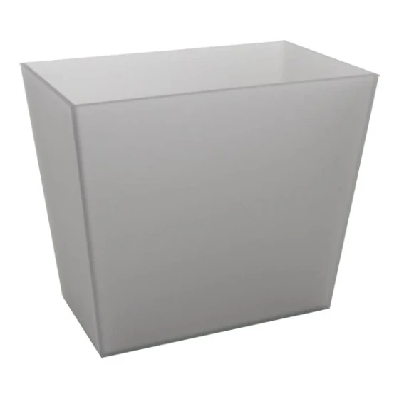 room360 Nassau 17 Qt. Smoke Resin Recycling Wastebasket - 4/Case