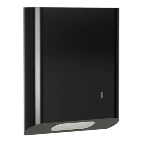 Bradley Elvari 2B1-113600-BB Surface-Mounted Black Stainless Steel C-Fold / Multifold Paper Towel Dispenser with Large Capacity