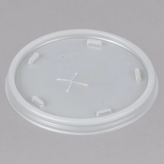Dart 8SL Translucent Lid with Straw Slot - 1,000/Case