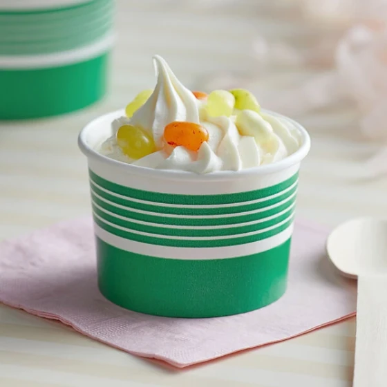 Choice 4 oz. Green Paper Frozen Yogurt / Food Cup - 1,000/Case
