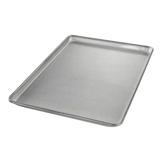 Chicago Metallic 15 inch x 21 inch Three-Quarter Size 16 Gauge Glazed Aluminum Perforated Sheet / Bun Pan 10248