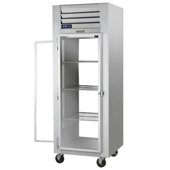Traulsen G16015P Solid Front, Glass Back Door 1 Section Pass-Through Refrigerator - Left / Right Hinged Doors