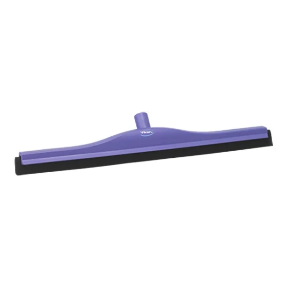 Vikan 77548 23 5/8" Purple Double Foam Rubber Floor Squeegee with Plastic Frame