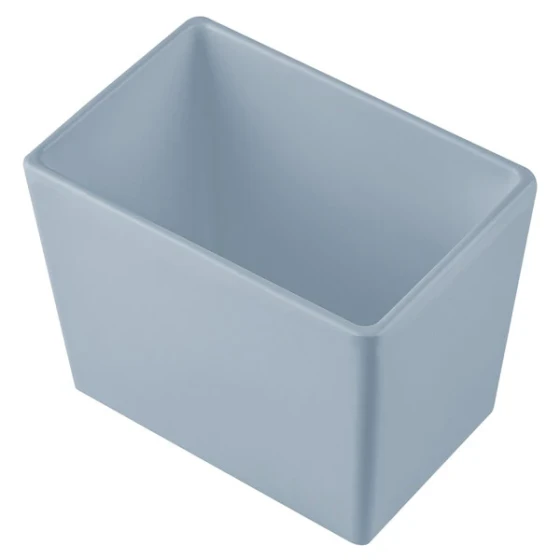 TableCraft CW5022GY Simple Solutions 1/9 Size Gray Cast Aluminum Deep Straight Sided Bowl - 5" Deep