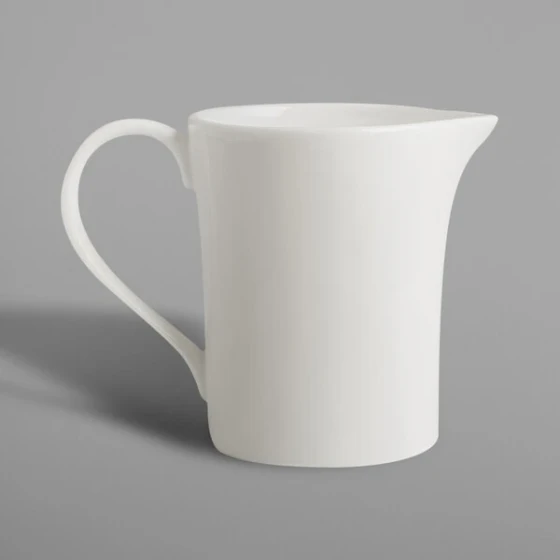 RAK Porcelain Fine Dine 5.1 oz. Ivory Porcelain Creamer - 6/Case