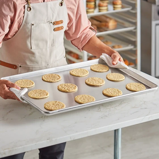 Baker's Lane USA Full Size 12 Gauge 18 inch x 26 inch Open Bead Aluminum Bun / Sheet Pan