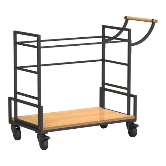 Rosseto Modulite 45 5/16" x 20" x 37 5/8" Bamboo Serving Cart MC-SERVBASE