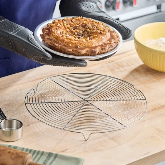 Matfer Bourgeat 14" Round Footed Stainless Steel Cooling Rack 312505