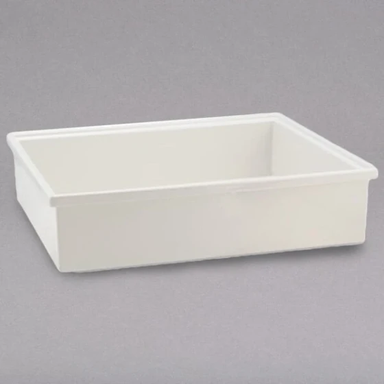 Bon Chef EZ-12-3WHT EZ Fit Smart Bowl White Sandstone Finish 1/2 Size - 3" Deep
