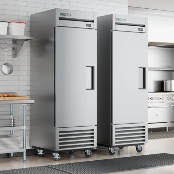 True TS-23-HC LH 27" Stainless Steel One Section Solid Door Reach-In Refrigerator with Left-Hinged Door