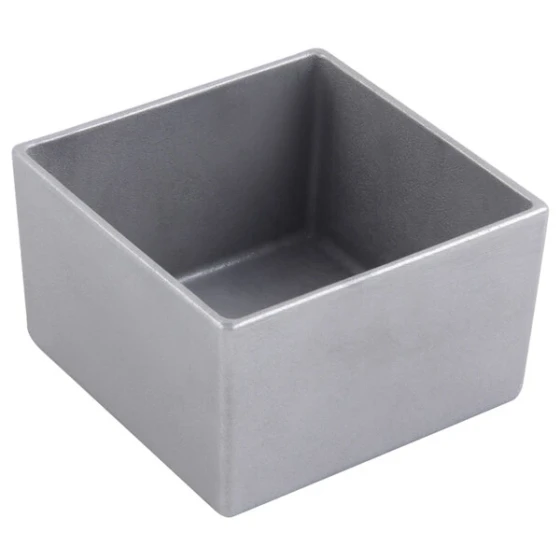 Bon Chef 9507PG 28 oz. Pewter-Glo Cast Aluminum Straight Square Bowl