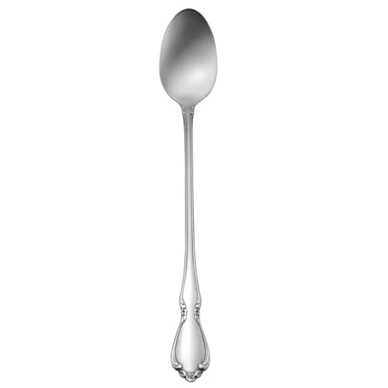 Oneida Chateau by 1880 Hospitality 2610SITF 7 1/2" 18/8 Stainless Steel Extra Heavy Weight Iced Tea Spoon - 36/Case