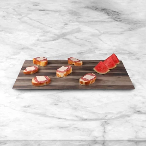 Elite Global Solutions M2415-HW Fo Bwa 24" x 15" Faux Hickory Wood Melamine Serving Board