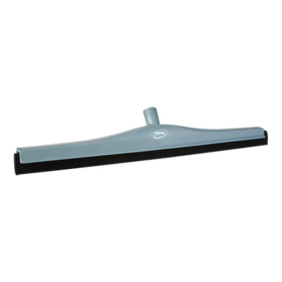 Vikan 775488 23 5/8" Gray Double Foam Rubber Floor Squeegee with Plastic Frame