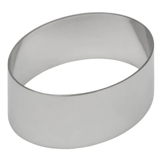 Ateco 4902 4" x 1 3/8" Stainless Steel Oval Mold