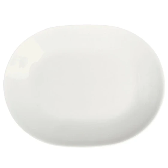 Homer Laughlin from Steelite International HL20346800 Ameriwhite Alexa 10 1/8" x 7 3/4" Bright White Oval China Platter - 12/Case