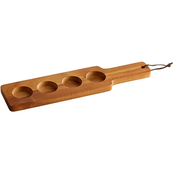 Anchor Hocking 14 1/2" Acacia Wood Flight Paddle - 12/Case