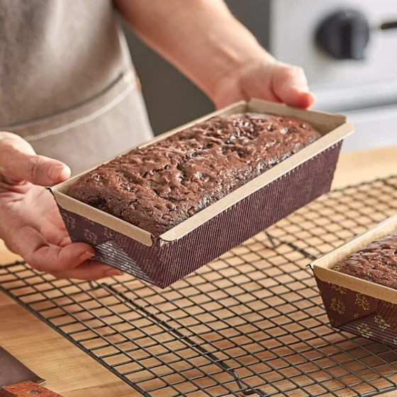 Novacart Corrugated Kraft Paper Bread Loaf Pan 7" x 3" x 2" - 300/Case