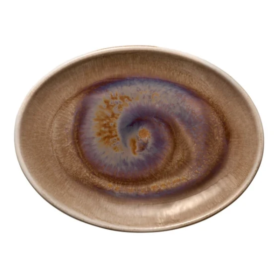 Heart & Soul Perfect Match 10" x 7 1/2" Oyster Porcelain Oval Coupe Platter - 6/Case