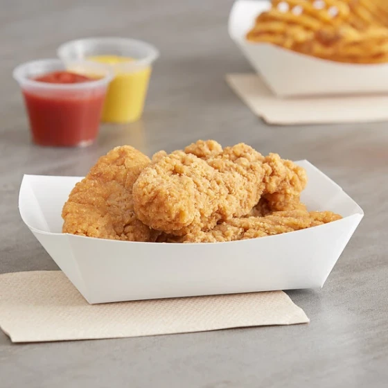 Southern Champion #250 2 1/2 lb. White Paper Food Tray - 500/Case