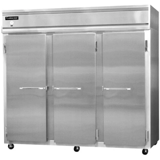 Continental Refrigerator 3RESN 85 1/2" Extra Wide Shallow Depth Reach-In Refrigerator