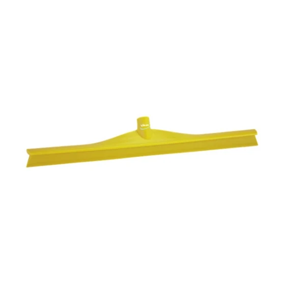 Vikan 71606 23 5/8" Yellow Ultra-Hygienic Single Blade Rubber Floor Squeegee with Plastic Frame