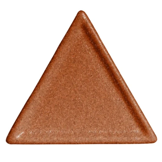 G.E.T. Enterprises DT201-MOD-T Bugambilia Smooth MOD Finish Terracotta Resin-Coated Aluminum 6" Triangle Buffet Platter
