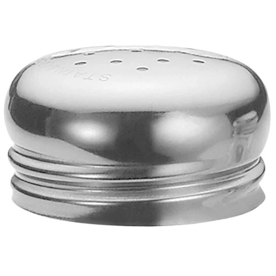 TableCraft Stainless Steel 2 oz. Salt and Pepper Shaker Top - 154T - 24/Case