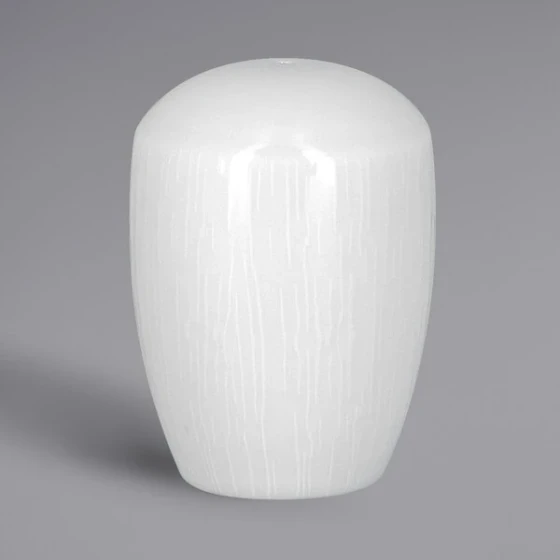 RAK Porcelain Soul Bright White Embossed Porcelain Pepper Shaker - 6/Case