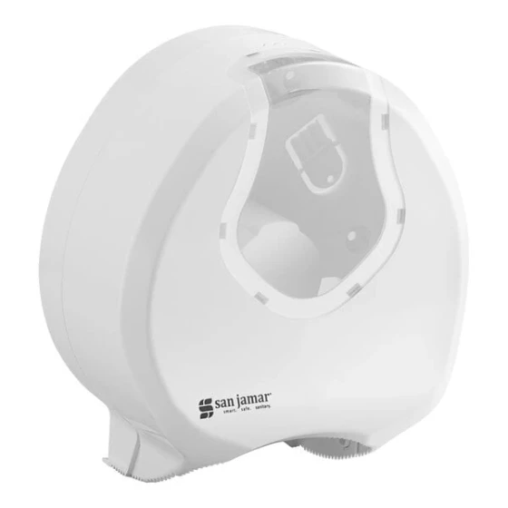 San Jamar R2070WHCL Summit Single Roll Jumbo Toilet Tissue Dispenser - White