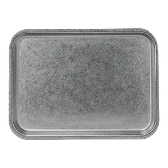 10 Strawberry Street Moab 8" x 11" Rectangular Stainless Steel Platter - 48/Case