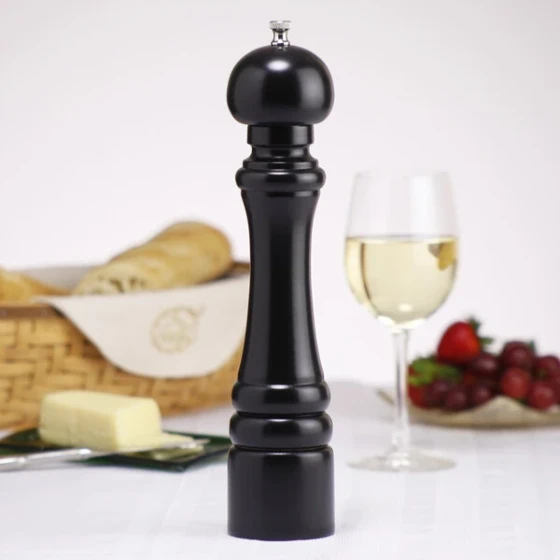 Chef Specialties 12151 Professional Series Customizable 12" President Ebony Pepper Mill