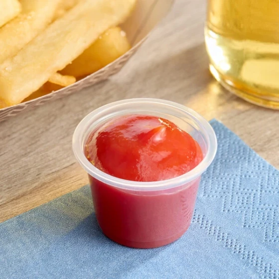Choice 1 oz. Clear Plastic Souffle Cup / Portion Cup - 100/Pack