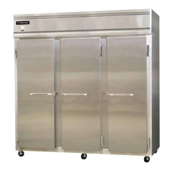 Continental Refrigerator 3FSNHD 78" Solid Half Door Shallow Depth Reach-In Freezer