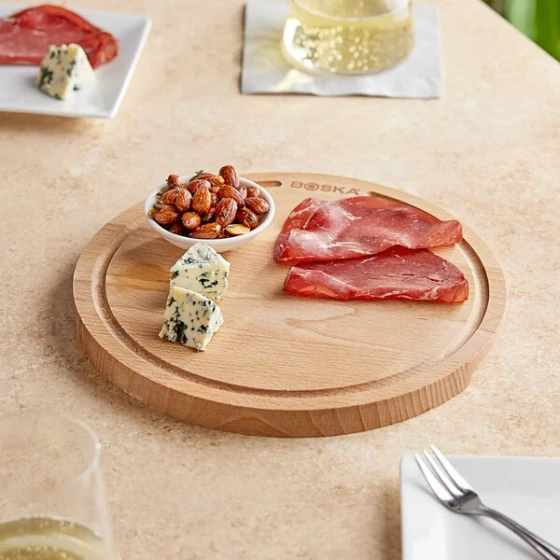 Boska Friends 9 1/2" Small Round Beech Wood Serving Board