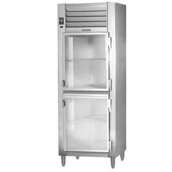 Traulsen RHT132NPUT-HHG 26" Stainless Steel Glass Half Door Pass-Through Refrigerator - Specification Line