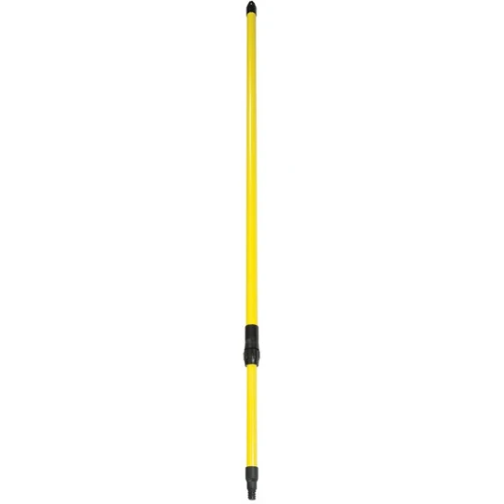 Carlisle Sparta 4102004 54"-96" Yellow Threaded Telescopic Fiberglass Broom / Squeegee Handle