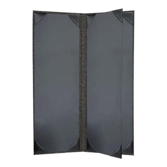 H. Risch, Inc. Milan 4 1/4" x 11" Customizable Mystic 4-View Menu Cover - 25/Case