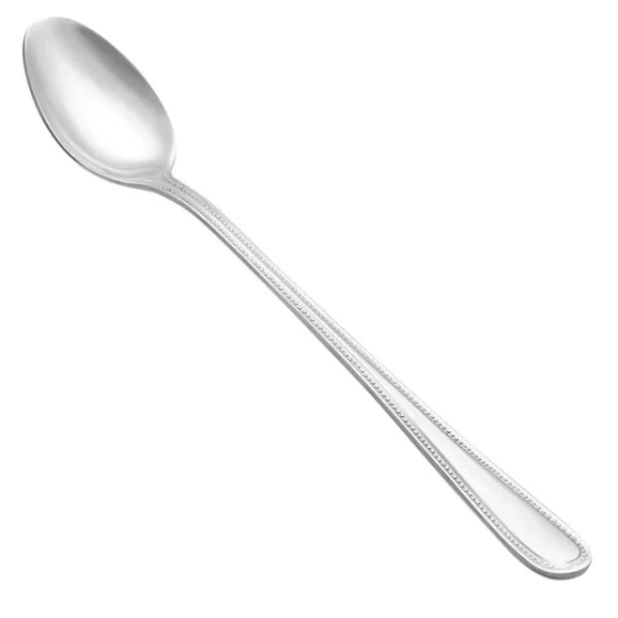Vollrath 48224 Brocade 7 3/8" 18/0 Stainless Steel Heavy Weight Iced Tea Spoon - 12/Case