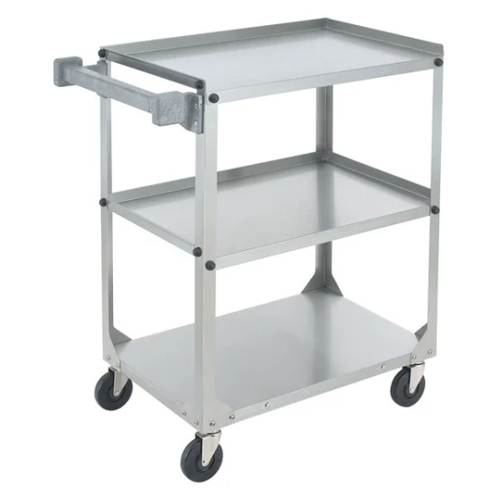 Vollrath 97326 Knocked Down Stainless Steel 3 Shelf Utility Cart - 30 7/8" x 17 3/4" x 33 3/4"