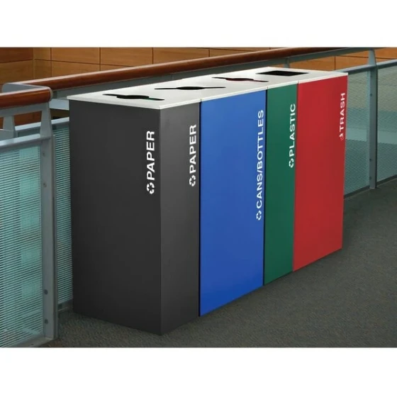 Ex-Cell Kaiser RC-KD17-PL EGX Kaleidoscope XL Series Emerald Texture 17 Gallon Customizable Rectangular Plastic Receptacle