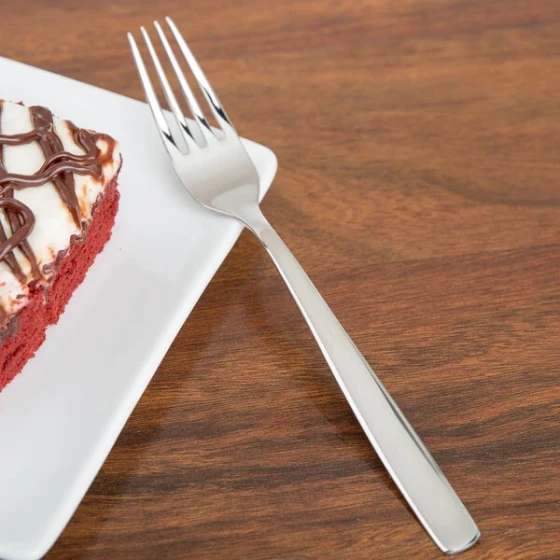 Arcoroc T1805 Vesca 7 1/8" 18/10 Stainless Steel Extra Heavy Weight Dessert Fork by Arc Cardinal - 12/Case