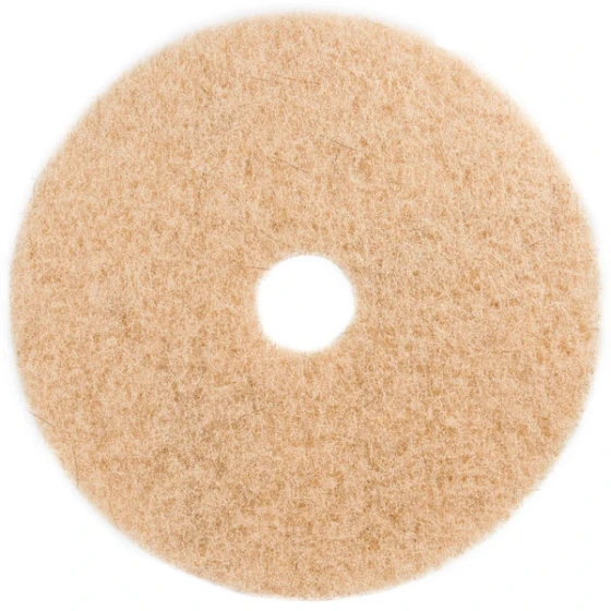3M 3500 27" Natural Blend Tan Heavy Duty Burnishing Floor Pad - 5/Case