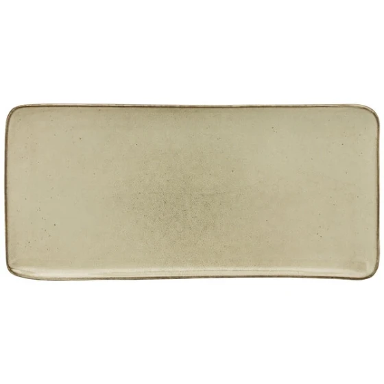 10 Strawberry Street FRZ-13-REC-BG Firenza 13" x 6" Beige Porcelain Rectangle Platter - 12/Case