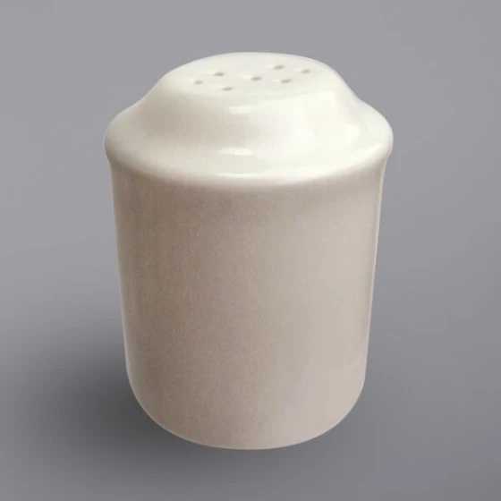 International Tableware Roma 3" Ivory (American White) Stoneware Salt Shaker - 36/Case