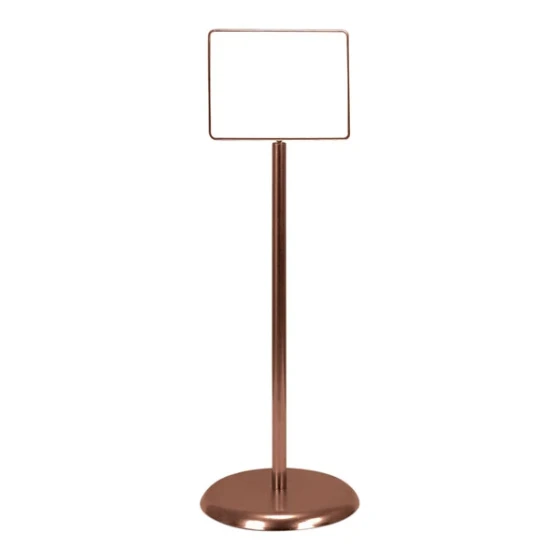 United Visual Products 14" x 11" Bronze Single-Sided Pedestal Sign Holder