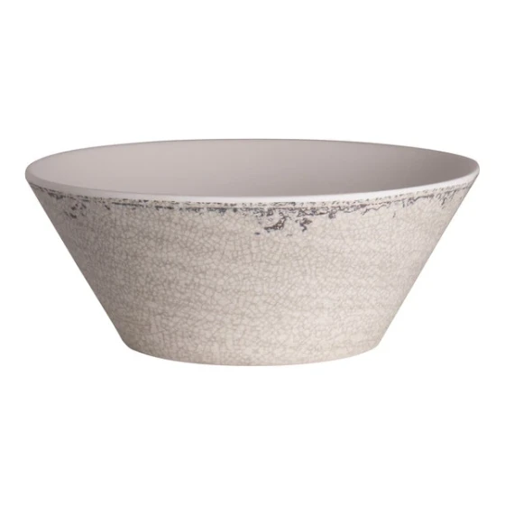 Creations Pompeii from Steelite International 30 oz. Stone Melamine Round Bowl - 6/Case